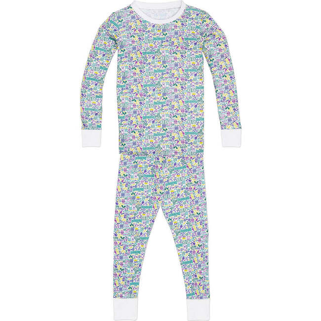 Tennis Two Piece Pajamas, Multi - Pajamas - 3