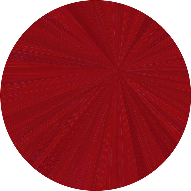 Tribeca Round Placemat/Charger, Ruby