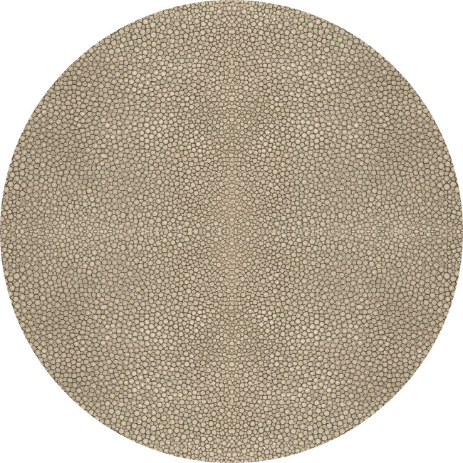 Shagreen Round Placemat/Charger, Mink