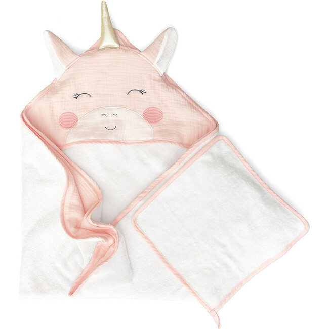 Petit Unicorn Towel And Washcloth Set