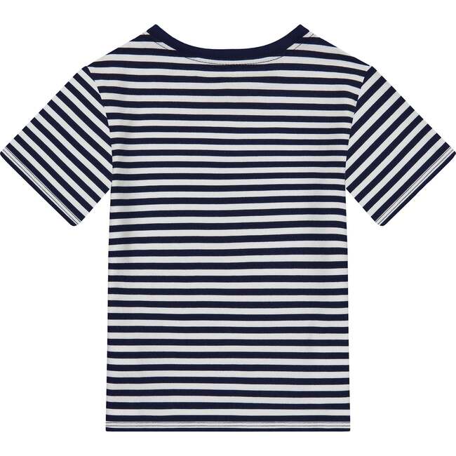 Navy Stripe Tee Shirt, Navy - Tees - 2