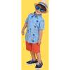 Surfs Up Print Button-Up & Short Set, Blue - Mixed Apparel Set - 2