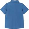Knit Button-Up Shirt, Light Blue - Shirts - 3