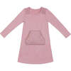 Puffed Pocket Long Sleeve Dress, Mauve - Dresses - 1 - thumbnail