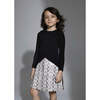 Scuba Long Sleeve Dress, Black And White - Dresses - 3