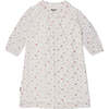 Clipdot Floral Peter Pan Collar 3/4 Sleeve Dress, White - Dresses - 1 - thumbnail