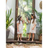 Clipdot Floral Peter Pan Collar 3/4 Sleeve Dress, White - Dresses - 3 - thumbnail