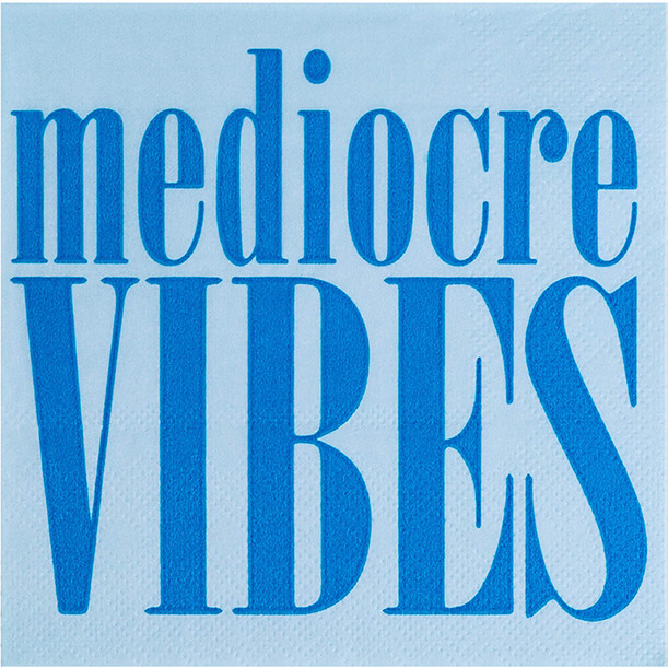 Witty "Mediocre Vibes" Cocktail Napkins - Party - 1