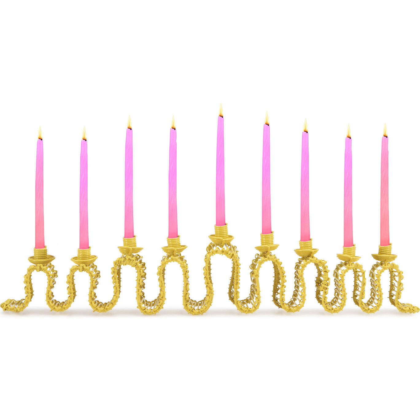 Licht Wire Up & Down Menorah, Marigold - Menorahs & Candles - 1