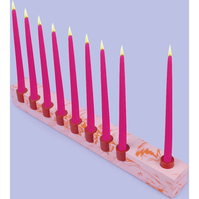 Licht Eco Resin Sleek Menorah, Sunset - Menorahs & Candles - 2