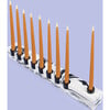 Licht Eco Resin Sleek Menorah, Ebony - Menorahs & Candles - 2