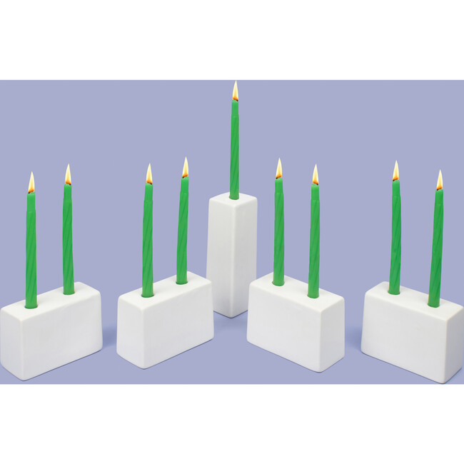 Licht Ceramic Blox Menorah, Snow - Menorahs & Candles - 2