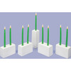 Licht Ceramic Blox Menorah, Snow - Menorahs & Candles - 2