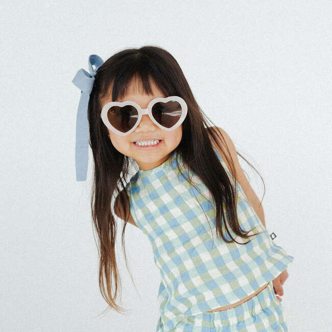 Kids Heart Sunglasses, Marshmallow - Sunglasses - 2