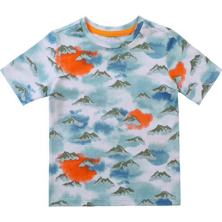 Damian Mountain Print Tee, Multicolors - T-Shirts - 1