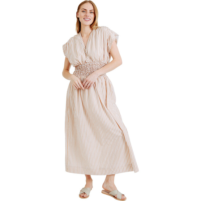 Women's Granada Dress, Bronze Stripe - Dresses - 1
