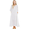 Women's Faro Caftan, White - Dresses - 1 - thumbnail