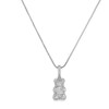 Kids Silver Teddy Bear Charm Necklace - Bracelets - 1 - thumbnail