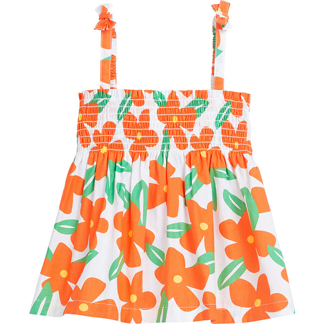 Lucy Top, Tangerine Melrose Floral