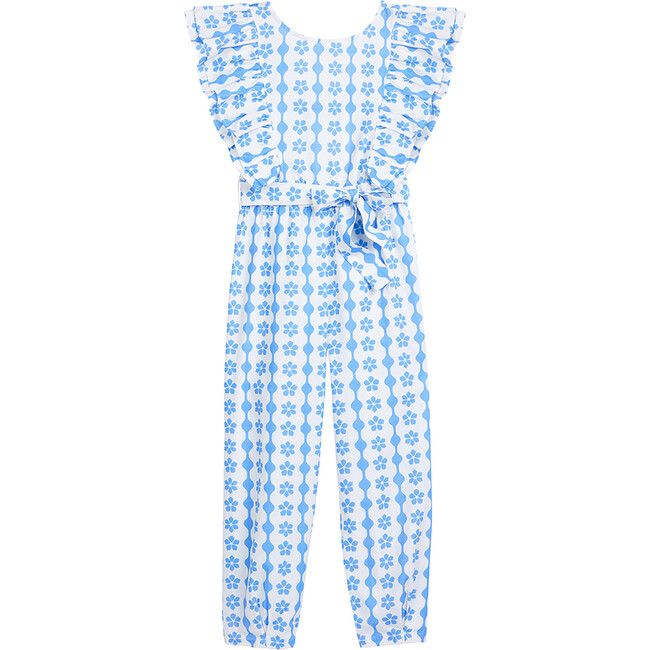 Sadie Jumpsuit, Azur Scallop - Rompers - 3