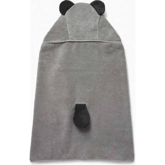 Panda Hooded Towel, Grey - Towels - 2
