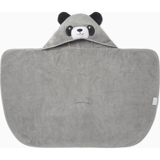 Panda Hooded Towel, Grey - Towels - 3