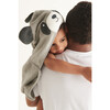 Panda Hooded Towel, Grey - Towels - 4