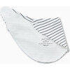 Double-Ply Bandana Style Milk Bib, Grey Stripe - Bibs - 2