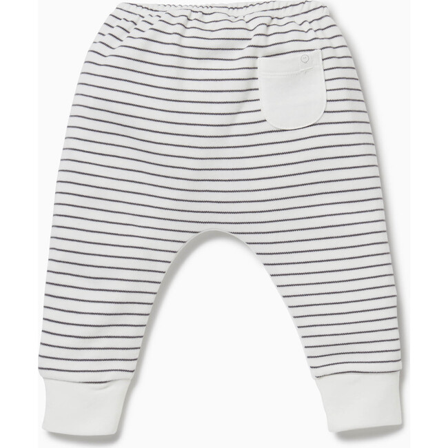 Cuffed Yoga Pants, Grey Stripe And White