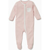 Clever Zip-Up Sleepsuit, Blush Stripe - Onesies - 1 - thumbnail