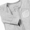 Clever Zip-Up Sleepsuit, Grey Marl - Rompers - 2