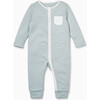 Clever Zip Romper, Blue Stripe - Rompers - 1 - thumbnail