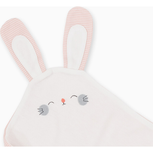 Bunny Comforter With Loop Attachment, Blush Stripe - Plush - 3