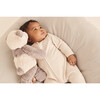 Ribbed Zip-Up Footed Sleepsuit, Ecru - Footie Pajamas - 2