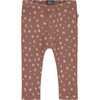 Spotted Graphic Legging, Grey And Faded Pink - Leggings - 1 - thumbnail