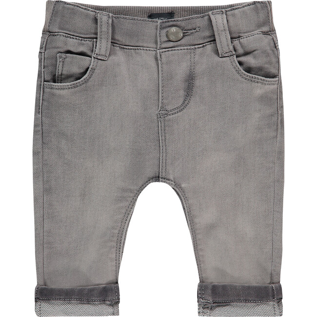 Classic Toned Denim Pants, Grey