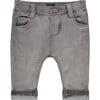 Classic Toned Denim Pants, Grey - Jeans - 1 - thumbnail