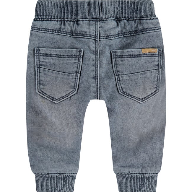 Denim Drawstring Joggers, Blue Grey - Jeans - 2