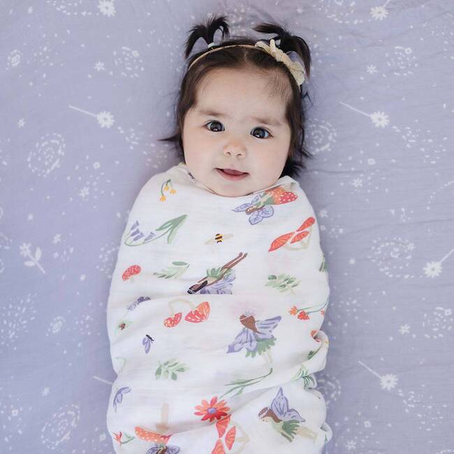 Oh-So-Soft Bamboo Blend Muslin Swaddle Blanket Set, Woodland Fairy And Fairy Dust (Pack Of 2) - Swaddles - 2