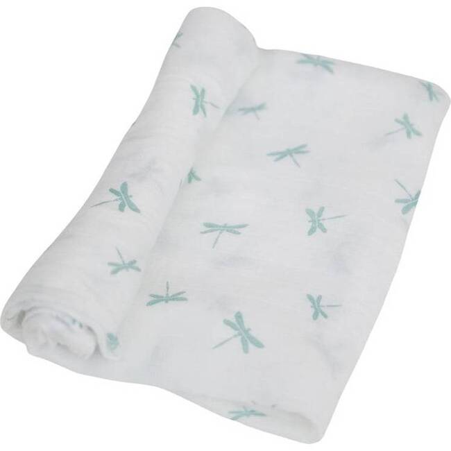 Oh-So-Soft Bamboo Blend Muslin Swaddle Blanket, Dragonfly