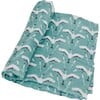 Oh-So-Soft Bamboo Blend Muslin Swaddle Blanket, Crane - Swaddles - 1 - thumbnail