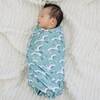 Oh-So-Soft Bamboo Blend Muslin Swaddle Blanket, Crane - Swaddles - 2