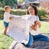 Oh-So-Soft Bamboo Blend Muslin Snuggle Blanket, Royal Garden And Floral Alphabet - Blankets - 3