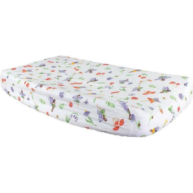 Oh-So-Soft Bamboo Blend Muslin Changing Pad Cover, Woodland Fairy