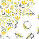 Oh-So-Soft Bamboo Blend Muslin Contoured Burp Cloth, Royal Garden And Floral Alphabet - Burp Cloths - 4