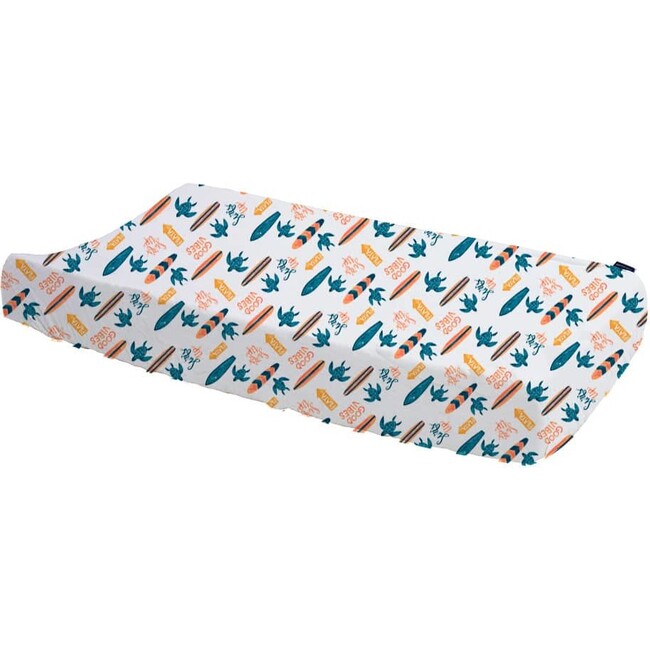 Oh-So-Soft Bamboo Blend Muslin Changing Pad Cover, Surf