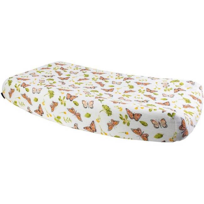 Oh-So-Soft Bamboo Blend Muslin Changing Pad Cover, Butterfly