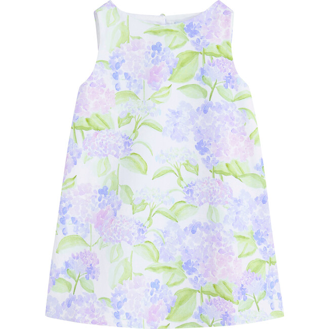 The Girls Charlie Dress, Blue Hydrangea Cotton - Dresses - 1