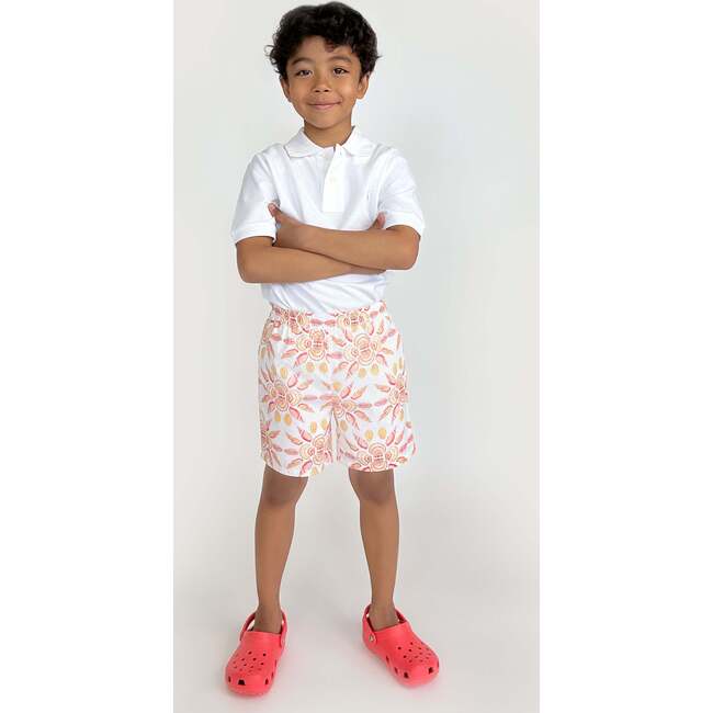 The Boys Leo Short, Orange Shell Mosaic Seersucker - Shorts - 2