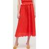 The Women's Scallop Lace Delphine Nap Skirt, Poppy Red Scallop Lace - Skirts - 2